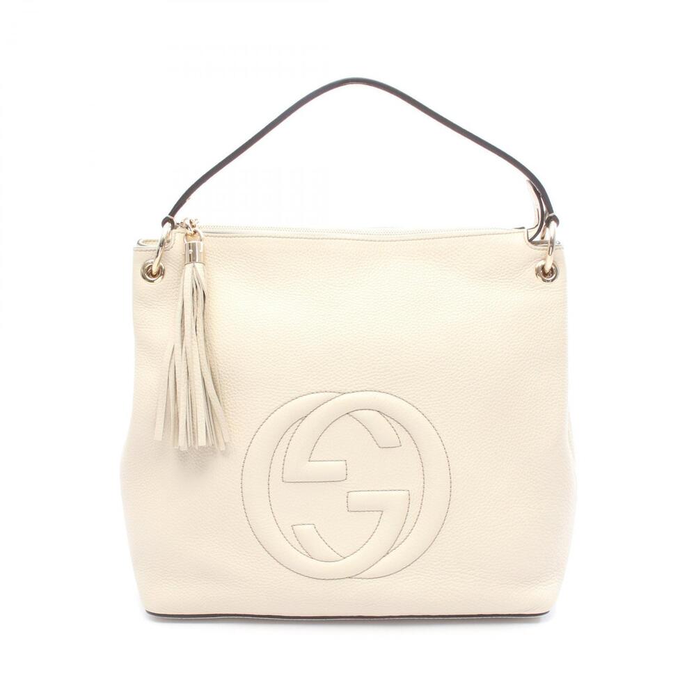 Gucci Soho Shoulder Bag Leather Ivory White